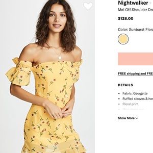 Nightwalker floral off the shoulder summer dress